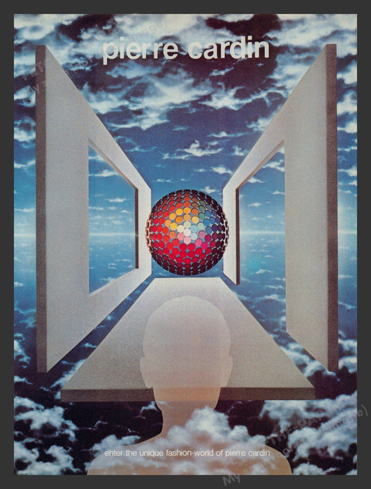 Pierre Cardin "Enter the Unique Fashion World" 1980s Print Advertisement 1981 Fetch the Paper!