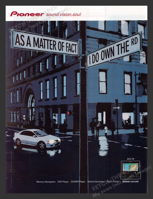 2004 Pioneer Electronics AVIC-N1 City Intersection Print Advertisement Ad