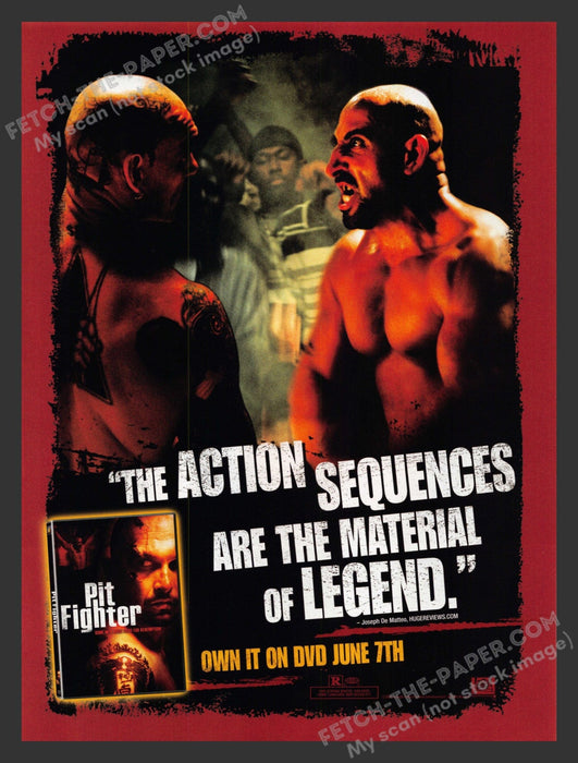 2005 Print Advertisement Pit Fighter Movie Release Ad.