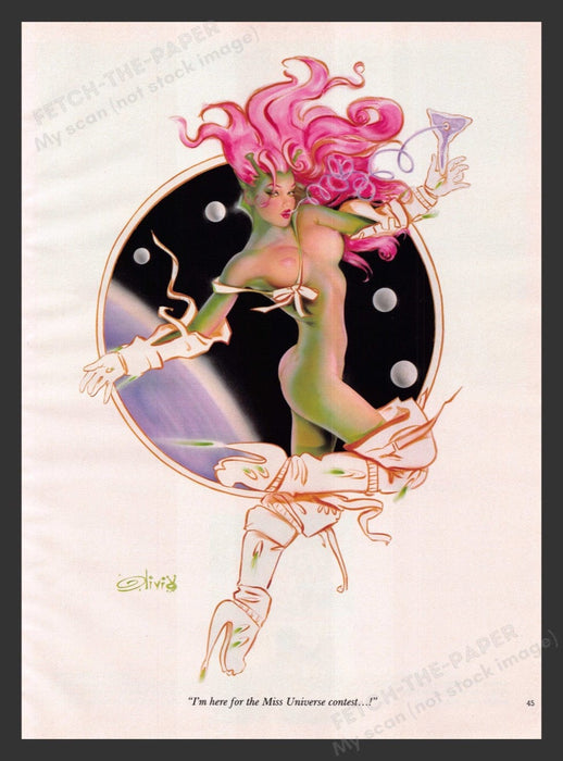 2011 Playboy Illustration Miss Universe "Olivia" Print Advertisement Ad