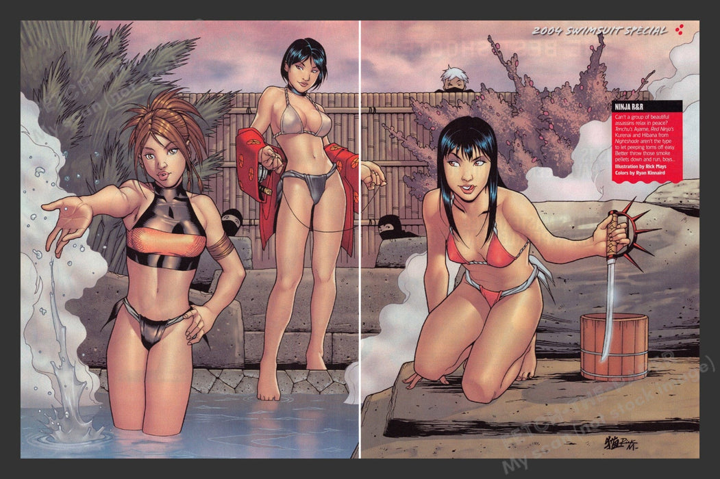 PlayStation Swimsuit Special 2000s Video Game Print Advertisement (6 Pages) 2004 Fetch the Paper!