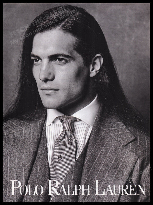 Polo Ralph Lauren Chino 1990s Print Advertisement Ad 1991 Male Model Fetch the Paper!