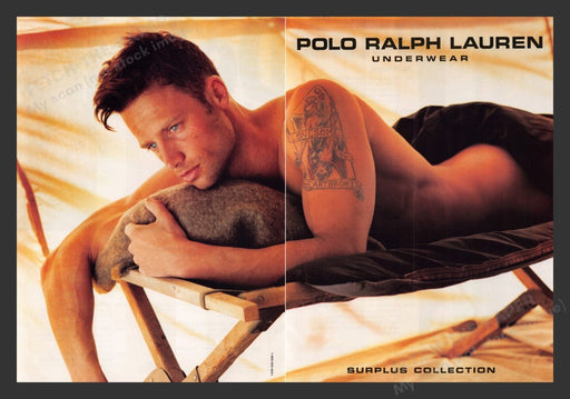 1999 Polo Ralph Lauren Underwear Sexy Nude Male Print Advertisement (2 Pages)
