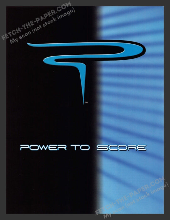 2001 Print Advertisement Powerade Blue "Power to Score" Beverage Ad.
