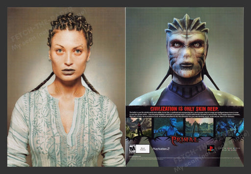 2003 Primal Jen Tate Video Game Print Advertisement (2 Pages)