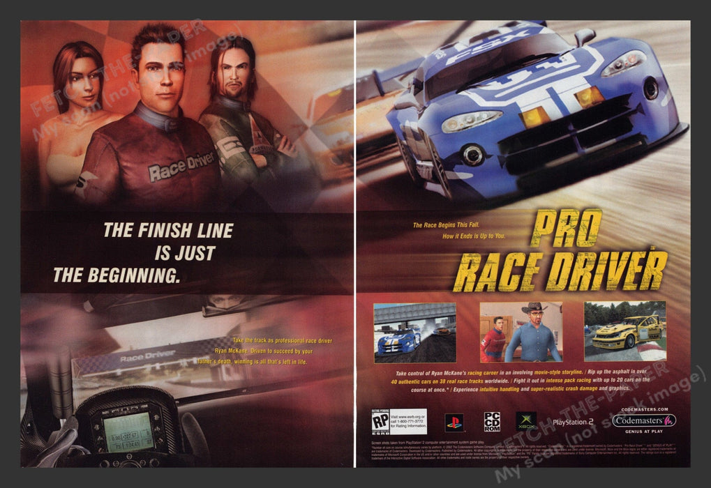2003 Pro Race Driver Video Game Print Advertisement (2 Pages)