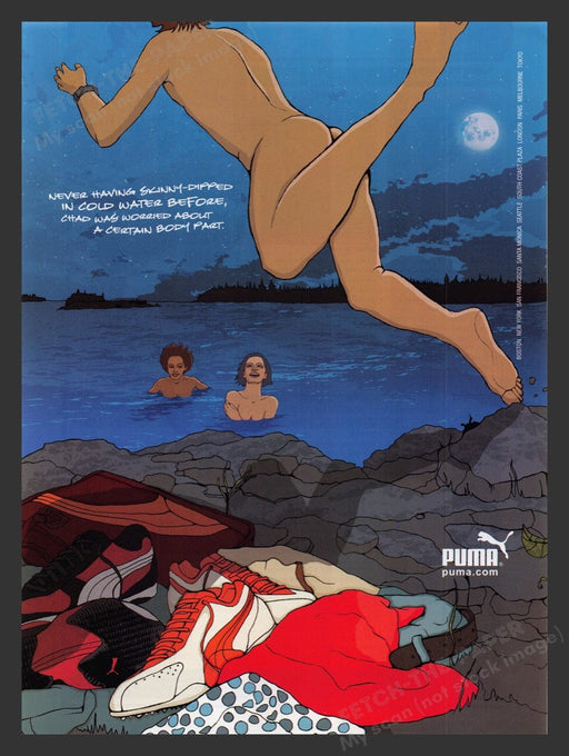 2003 Puma Clothing / Shoes Skinny Dipping Print Advertisement Ad