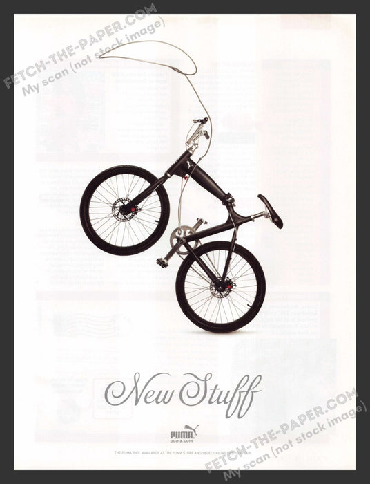 2005 Print Advertisement Puma Bicycle / Bike Ad.