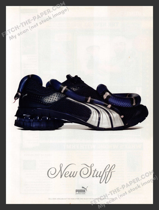 2005 Print Advertisement Puma "Cell Addo" Shoes Snake Ad.