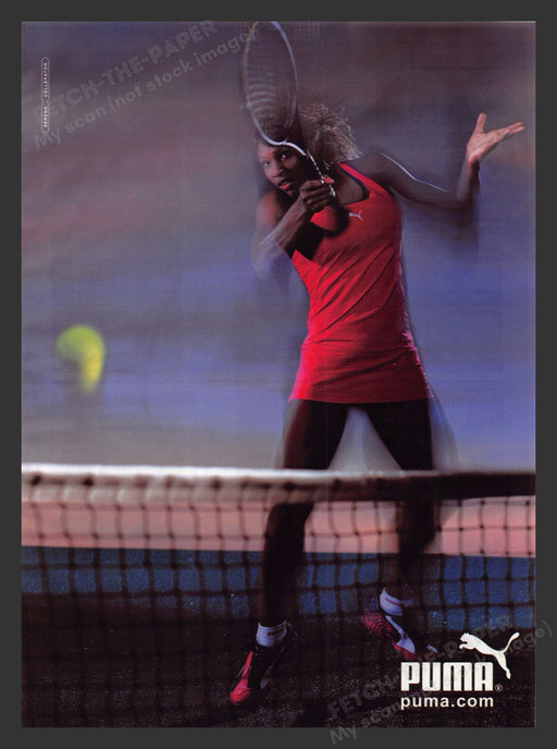 2001 Puma Clothing Serena Williams Tennis Athlete Print Advertisement Ad.