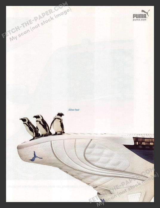 2005 Print Advertisement Puma Shoes with Penguins Ad.