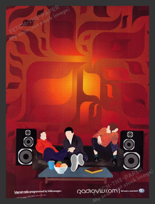 2002 Radio VW Volkswagen Radio Program Print Advertisement Ad