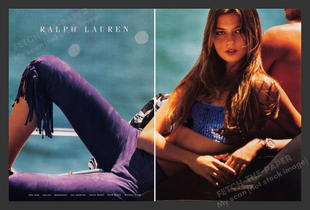 Ralph Lauren 2000s Print Advertisement (2 pages) 2000 Boat Model Teen Fetch the Paper!