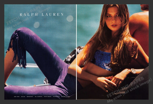 Ralph Lauren 2000s Print Advertisement (2 pages) 2000 Boat Model Teen Fetch the Paper!