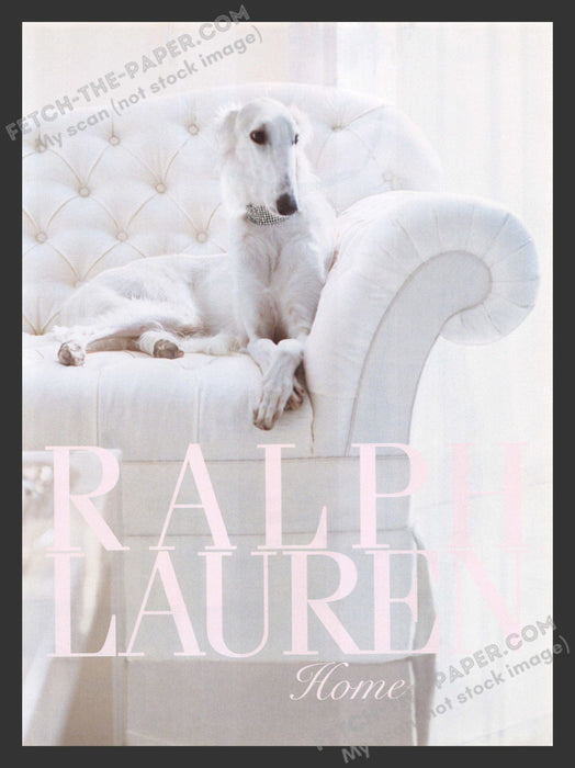 2005 Print Advertisement Ralph Lauren Home Borzoi Dog Household Ad.