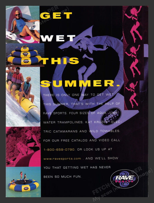 1999 Rave Sports Summer Water Toys Print Advertisement Ad.