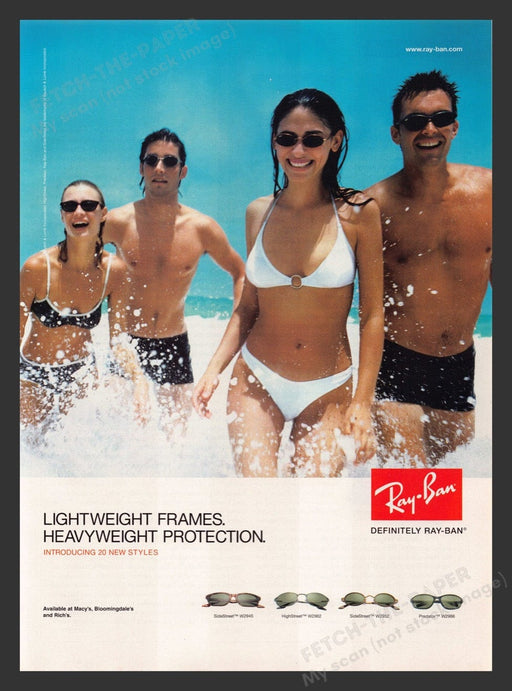 1999 Ray Ban Sunglasses Beach & Bikinis Print Advertisement Ad