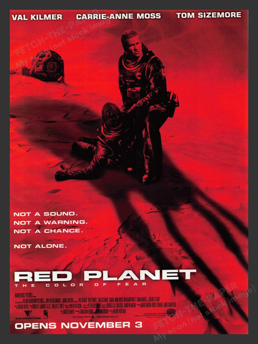 2000 Red Planet Movie Release Val Kilmer Actor Print Advertisement Ad.