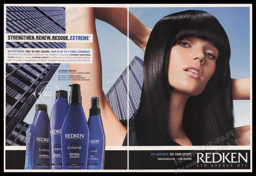 Redken 2000s Print Advertisement (2 pages) 2003 Fetch the Paper!
