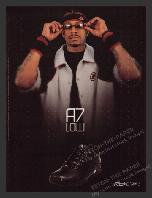 2004 Reebok A7 Loow Allen Iverson Print Advertisement Ad