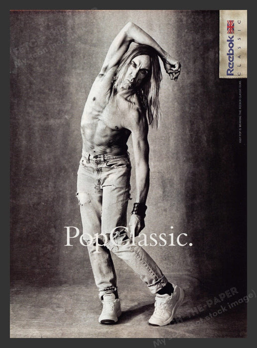 2001 Reebok Classic Shoes Pop Iggy Pop Print Advertisement Ad