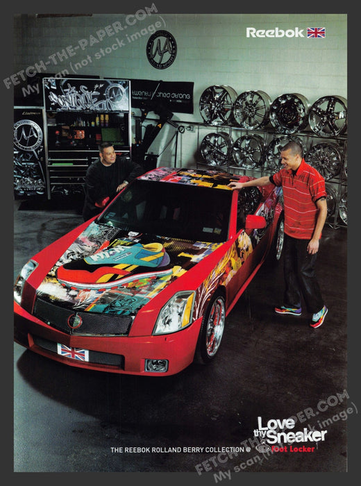 2007 Print Advertisement Reebok Rolland Berry Collection Shoes Artist Design Ad.