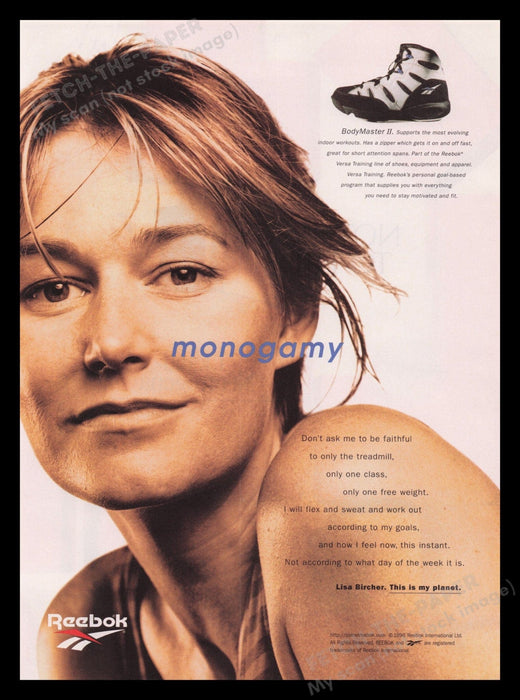 Reebok Shoes 1990s Print Advertisement Ad 1996 BodyMaster II Woman Athlete Fetch the Paper!