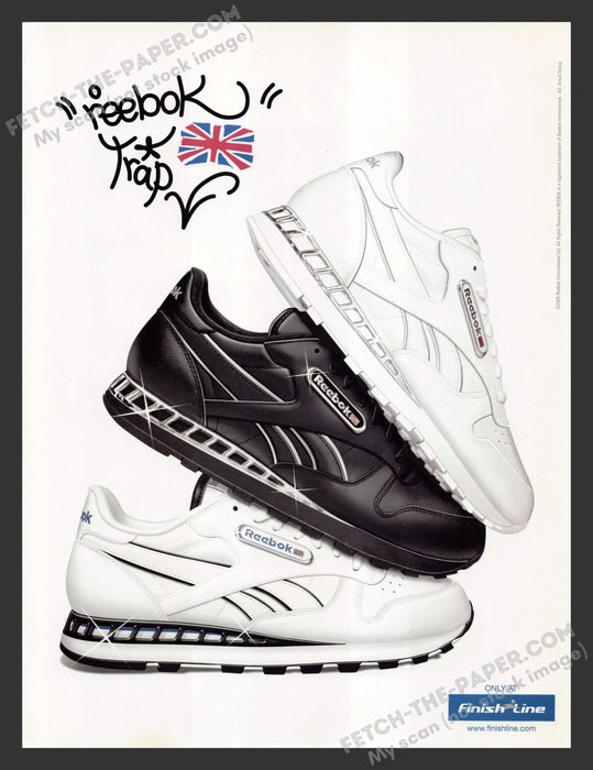2005 Print Advertisement Reebok Trap Sneakers / Shoes Ad.