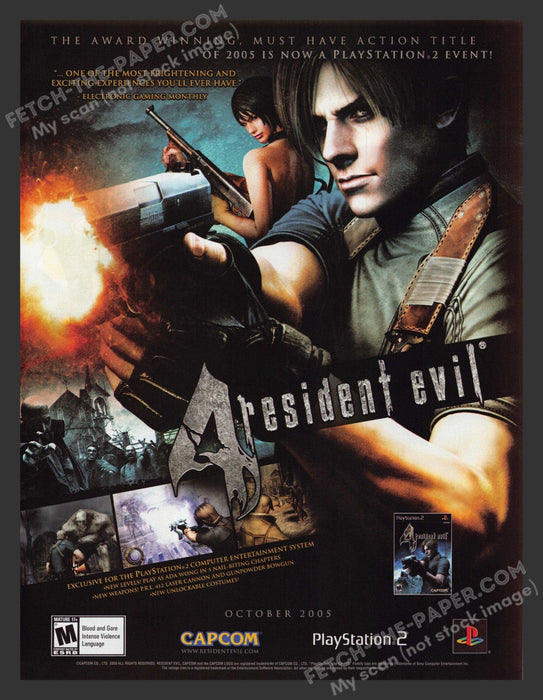 2005 Print Advertisement Resident Evil 4 Video Game Ad.