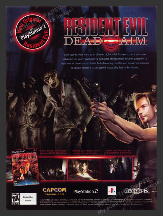 2003 Resident Evil: Dead Aim Video Game Print Advertisement