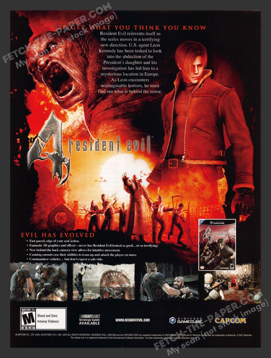 2005 Print Advertisement Resident Evil Video Game Ad.