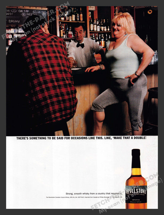 2000 Print Advertisement Revelstoke Canadian Whiskey Make That a Double Alcohol.