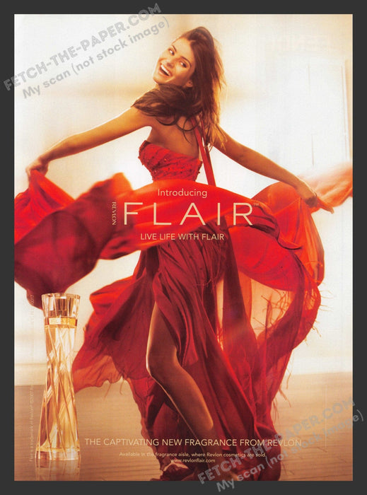 2007 Print Advertisement Revlon "Flair" Fragrance Perfume Ad.