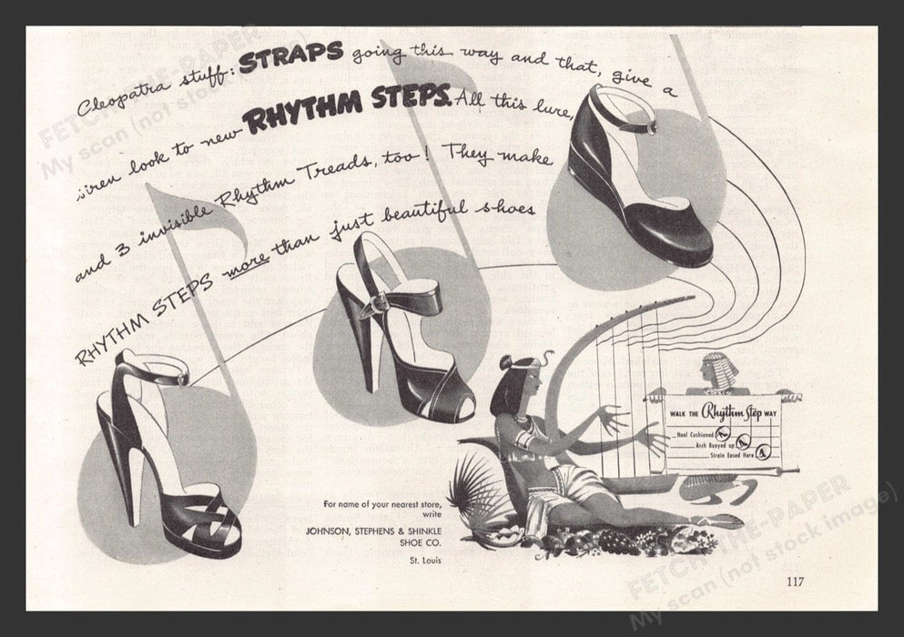 1948 Rhythm Step Shoes Print Advertisement Ad