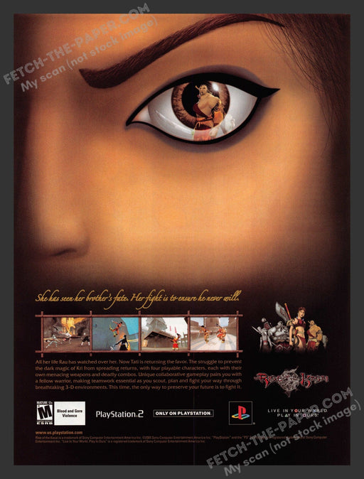 2005 Print Advertisement Rise of the Kasai Video Game Ad.