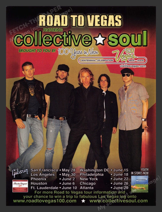 2005 Road to Vegas Tour Collective Soul Print Advertisement Ad