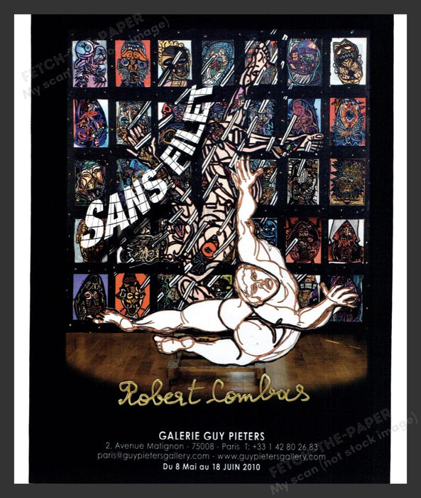 2010 Robert Combas Paris Art Gallery Show Print Advertisement Ad