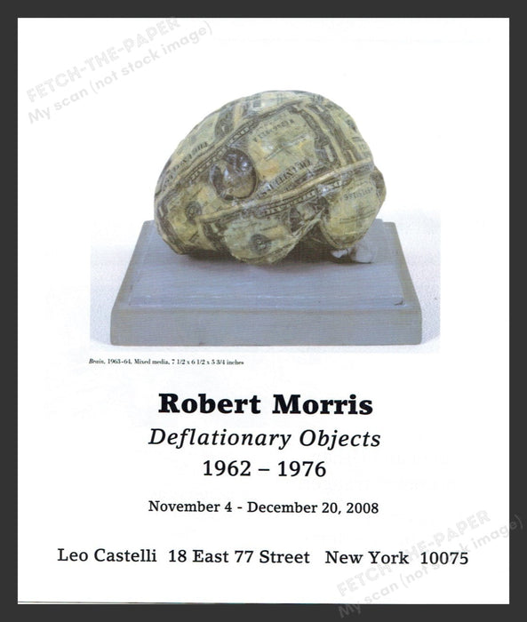 2008 Robert Morris NYC Art Gallery Show Print Advertisement Ad