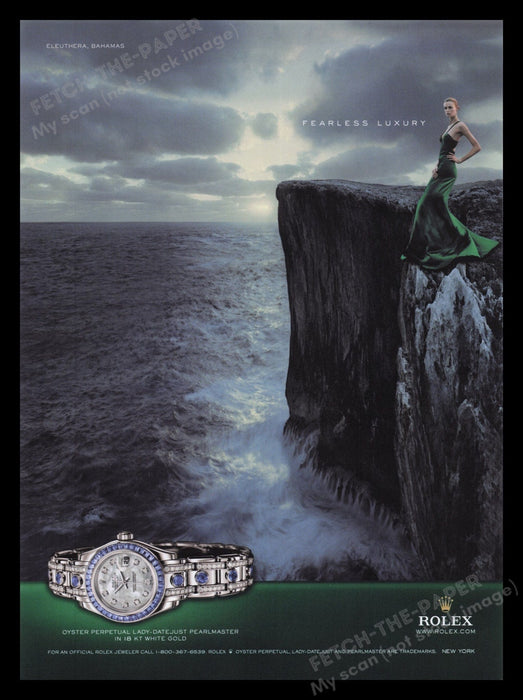 Rolex 2000's Print Advertisement Ad 2007 Watch Cliff Fearless Luxury Fetch the Paper!