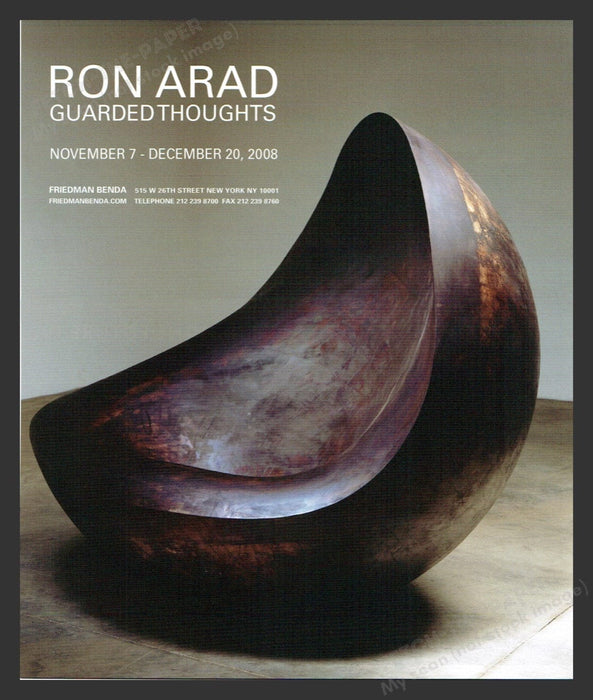 2008 Ron Arad "Guarded Thoughts" NYC Art Gallery Show Print Advertisement Ad