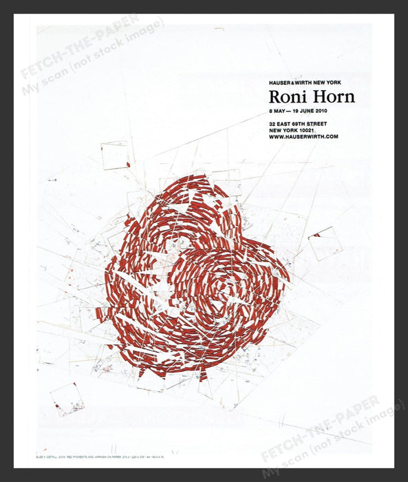2010 Roni Horn NYC Art Gallery Show Print Advertisement Ad