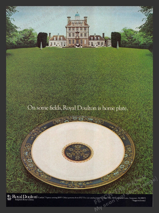 1984 Royal Doulton "Carlysle" English Bone China Pattern Print Advertisement Ad