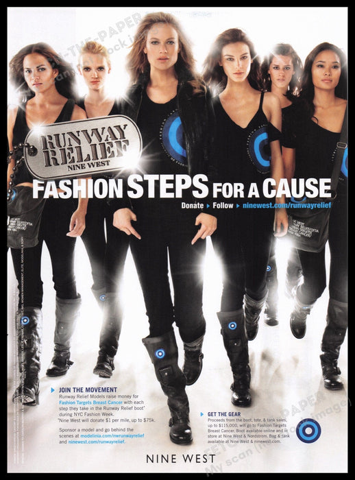 Runway Relief by Nine West Breast Cancer Aware 2000s Print Advertisement Ad 2011 Fetch the Paper!