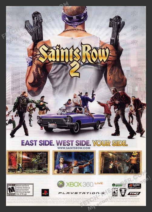 2008 Print Advertisement Saints Row 2 Video Game Ad.
