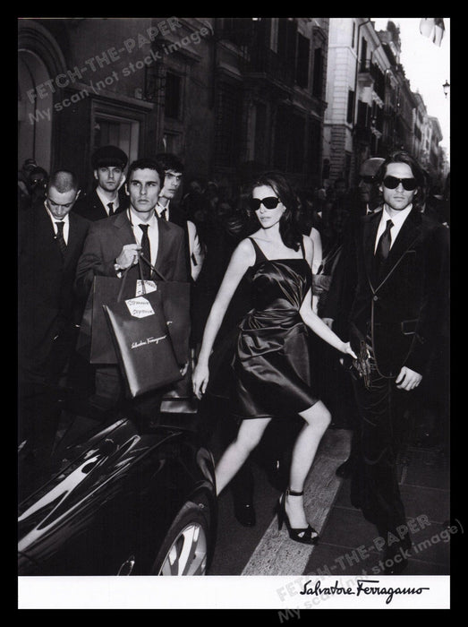 Salvatore Ferragamo 2000s Print Advertisement Ad 2007 Stephanie Seymour Legs Fetch the Paper!