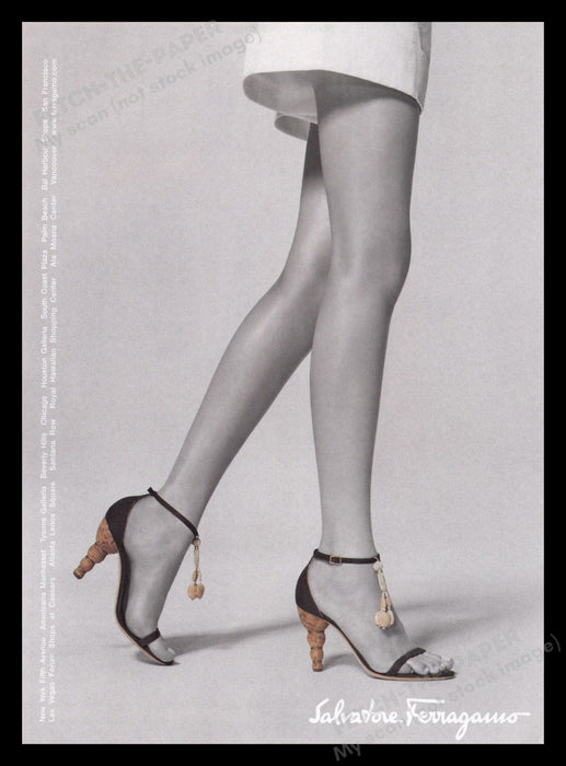 Salvatore Ferragamo Shoes 2000s Print Advertisement Ad 2006 Long Legs Fetch the Paper!