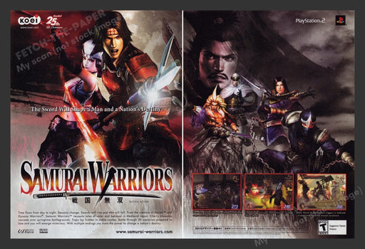 2004 Samurai Warriors Video Game Print Advertisement (2 Pages)