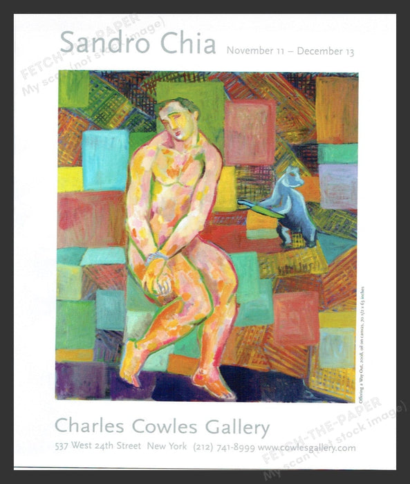 2008 Sandro Chia NYC Art Gallery Show Print Advertisement Ad