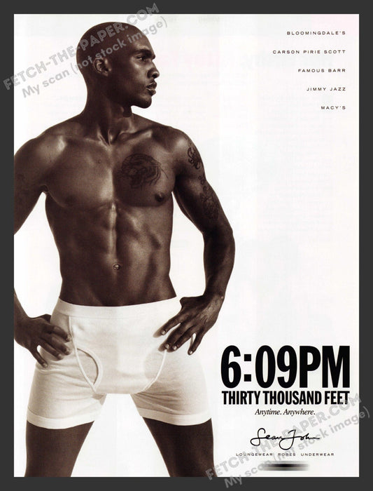 2001 Sean John Men's Underwear Print Advertisement.