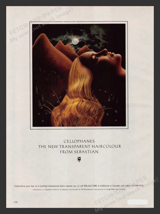 Sebastian Cellophanes Hair Color 1980s Print Advertisement 1983 Fetch the Paper!